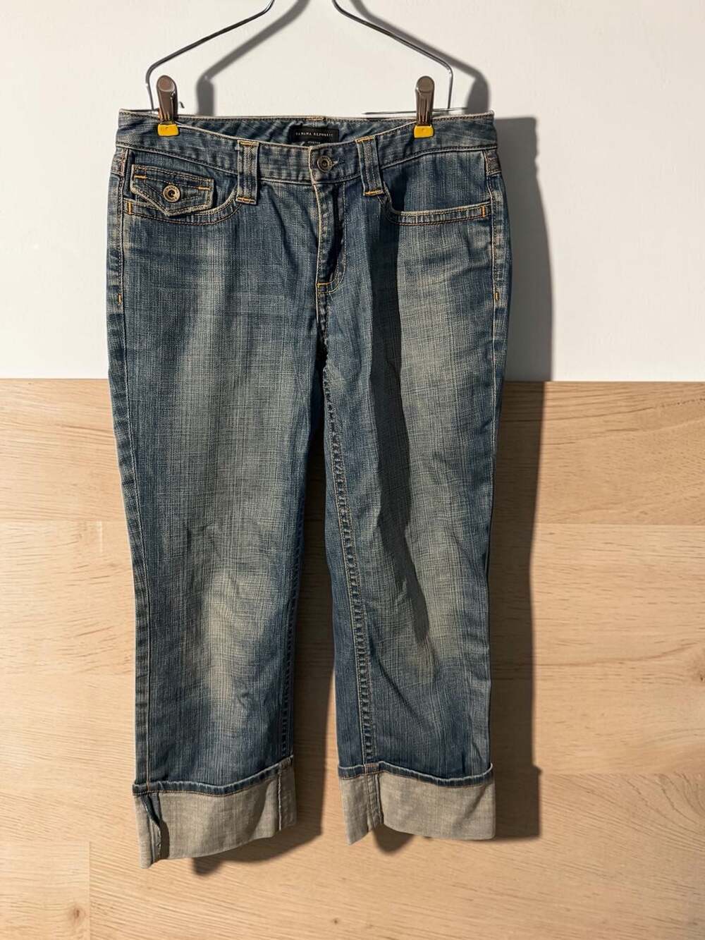 Banana Republic Stretch Denim Cuffed Capri Jeans Women's Size 6